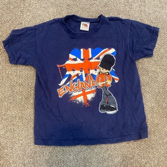 England Fruit of the Loom Kids T-Shirt - Picture 4 of 5